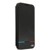 BMW BMBKS22MPUCARTCBK funda tipo libro para Samsung Galaxy S22+, M Collection Triangles, negra