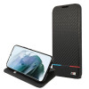 BMW BMBKS22MPUCARTCBK funda tipo libro para Samsung Galaxy S22+, M Collection Triangles, negra