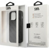 Karl Lagerfeld KLHCP13LPTLK funda rígida para Apple iPhone 13 Pro, Perforated Allover, negra
