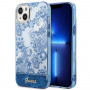 Guess GUHCP14MHGPLHB funda rígida para Apple iPhone 14 Plus / 15 Plus, Porcelain Collection, azul