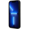 BMW BMHCP14L22RBDK Leather Blue Dots funda rígida para iPhone 14 Pro 6,1", negra