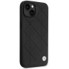 BMW BMHCP14S22RQDK Leather Quilted funda rígida para iPhone 14 6,1", negra