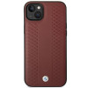 BMW BMHCP14S22RFGR Leather Diamond Pattern funda rígida para iPhone 14 6,1", burdeos