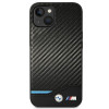 BMW BMHCP14M22NBCK funda para iPhone 14 Plus, negra, Leather Carbon