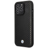BMW BMHMP14L22RFGK Leather Diamond Pattern MagSafe funda para Apple iPhone 14 Pro 6,1″, negra
