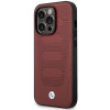 BMW BMHMP14L22RPSR Leather Seats Pattern MagSafe funda para Apple iPhone 14 Pro 6,1″, burdeos