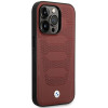 BMW BMHMP14L22RPSR Leather Seats Pattern MagSafe funda para Apple iPhone 14 Pro 6,1″, burdeos