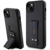 BMW BMHCP14M22GSLK Grip Stand Hot Stamp funda rígida para Apple iPhone 14 Plus / 15 Plus, negra