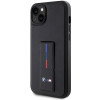 BMW BMHCP14M22GSLK Grip Stand Hot Stamp funda rígida para Apple iPhone 14 Plus / 15 Plus, negra