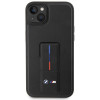 BMW BMHCP14M22GSLK Grip Stand Hot Stamp funda rígida para Apple iPhone 14 Plus / 15 Plus, negra