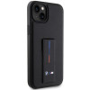 BMW BMHCP14M22GSLK Grip Stand Hot Stamp funda rígida para Apple iPhone 14 Plus / 15 Plus, negra
