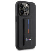BMW BMHCP14L22GSLK Grip Stand Hot Stamp funda rígida para Apple iPhone 14 Pro, negra