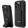BMW BMHCP14X22GSLK Grip Stand Hot Stamp funda rígida para Apple iPhone 14 Pro Max, negra