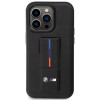 BMW BMHCP14X22GSLK Grip Stand Hot Stamp funda rígida para Apple iPhone 14 Pro Max, negra