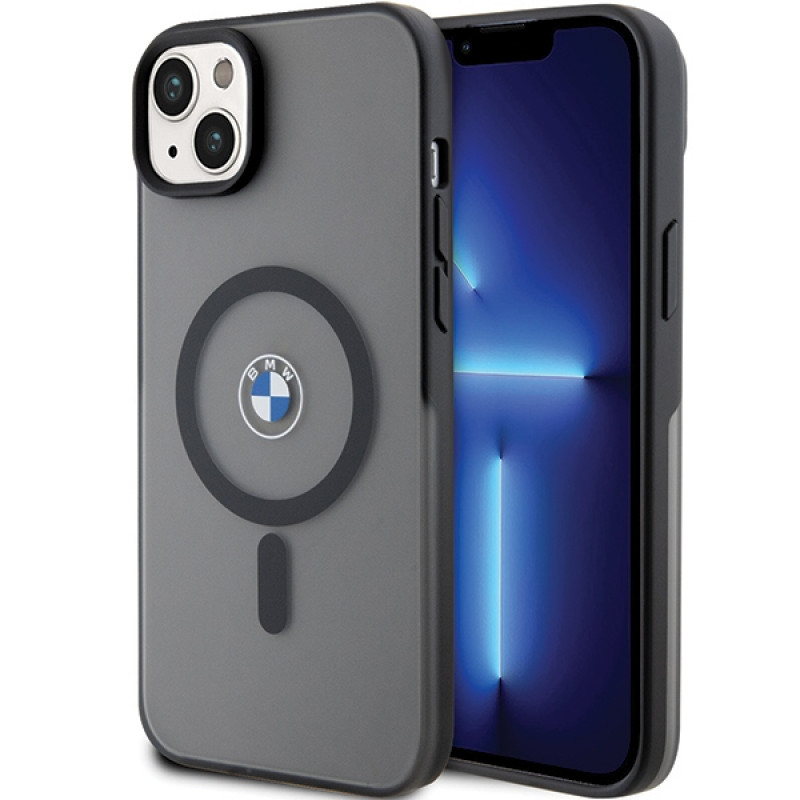 BMW BMHMP14MDSLK Signature MagSafe funda rígida para Apple iPhone 14 Plus / 15 Plus, negra