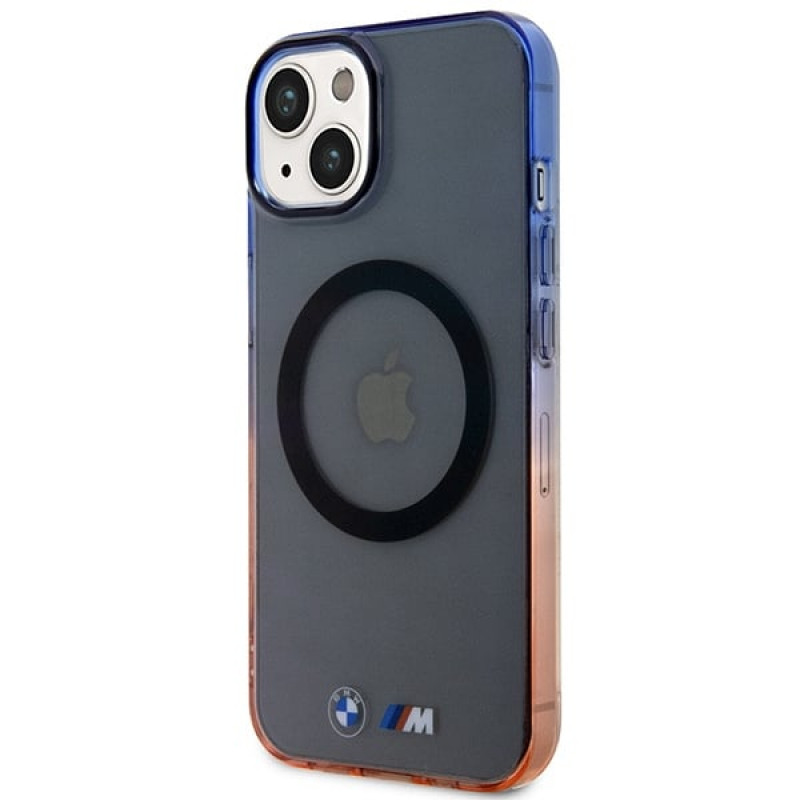 BMW BMHMP14MHTGE Gradient Bumper MagSafe funda rígida para Apple iPhone 14 Plus / 15 Plus, gris