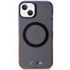 BMW BMHMP14MHTGE Gradient Bumper MagSafe funda rígida para Apple iPhone 14 Plus / 15 Plus, gris