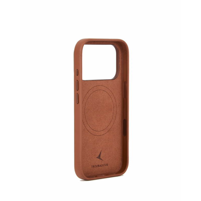 Mujjo Troubadour funda de piel para Apple iPhone 18 Pro / 17 Pro, MagSafe, marrón claro