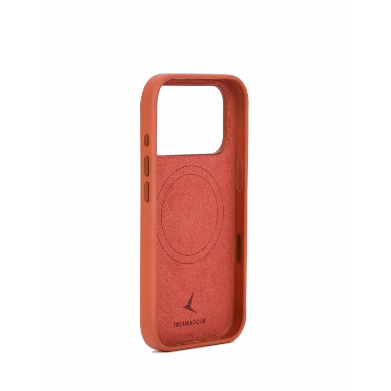 Mujjo Troubadour funda de piel para Apple iPhone 18 Pro / 17 Pro, MagSafe, terracota