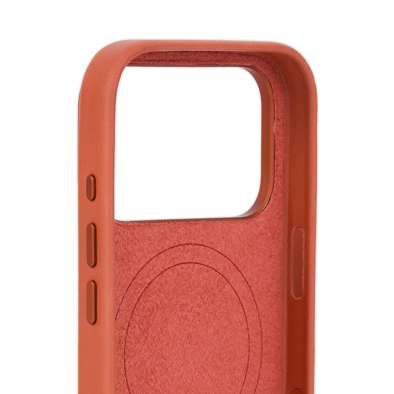 Mujjo Troubadour funda de piel para Apple iPhone 18 Pro / 17 Pro, MagSafe, terracota
