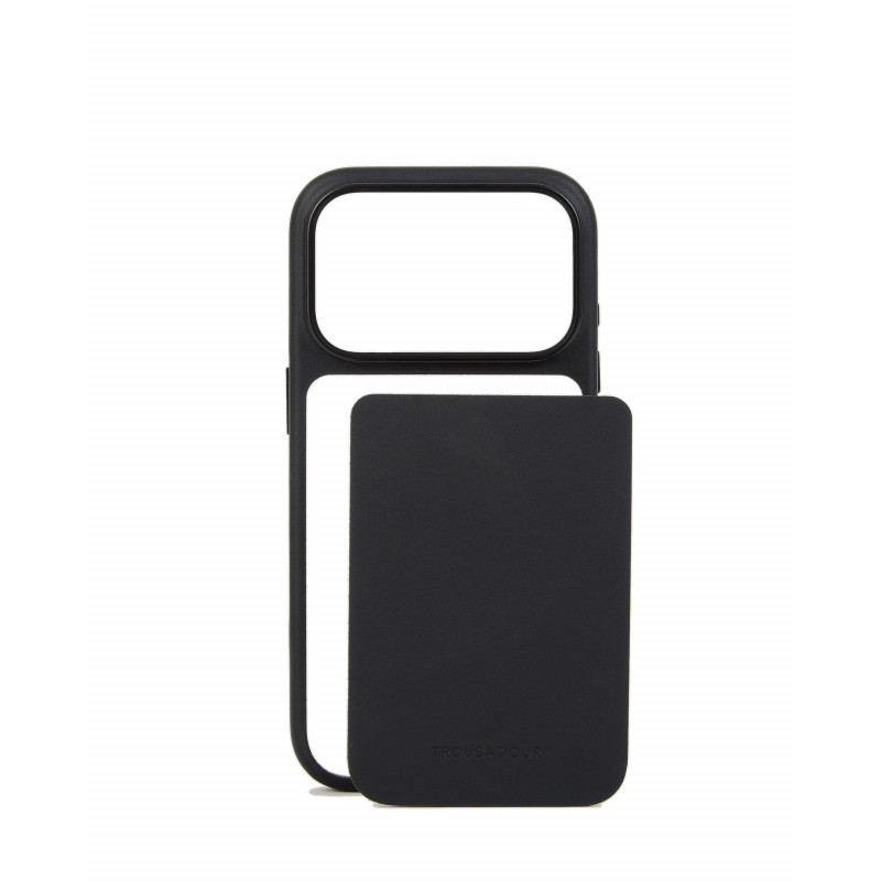 Mujjo Troubadour Modular funda de piel para Apple iPhone 18 Pro / 17 Pro, MagSafe, negra