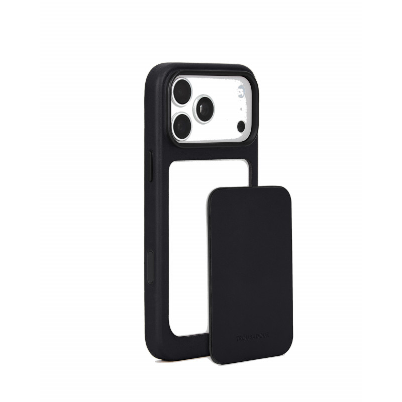 Mujjo Troubadour Modular Leather Case funda de piel para Apple iPhone 18 Pro Max / 17 Pro Max, MagSafe, negra