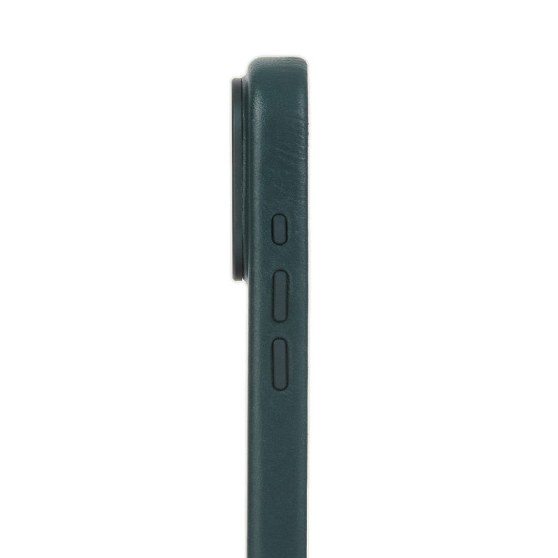 Mujjo Troubadour Modular Leather Case funda de piel para Apple iPhone 18 Pro Max / 17 Pro Max, MagSafe, verde obsidiana