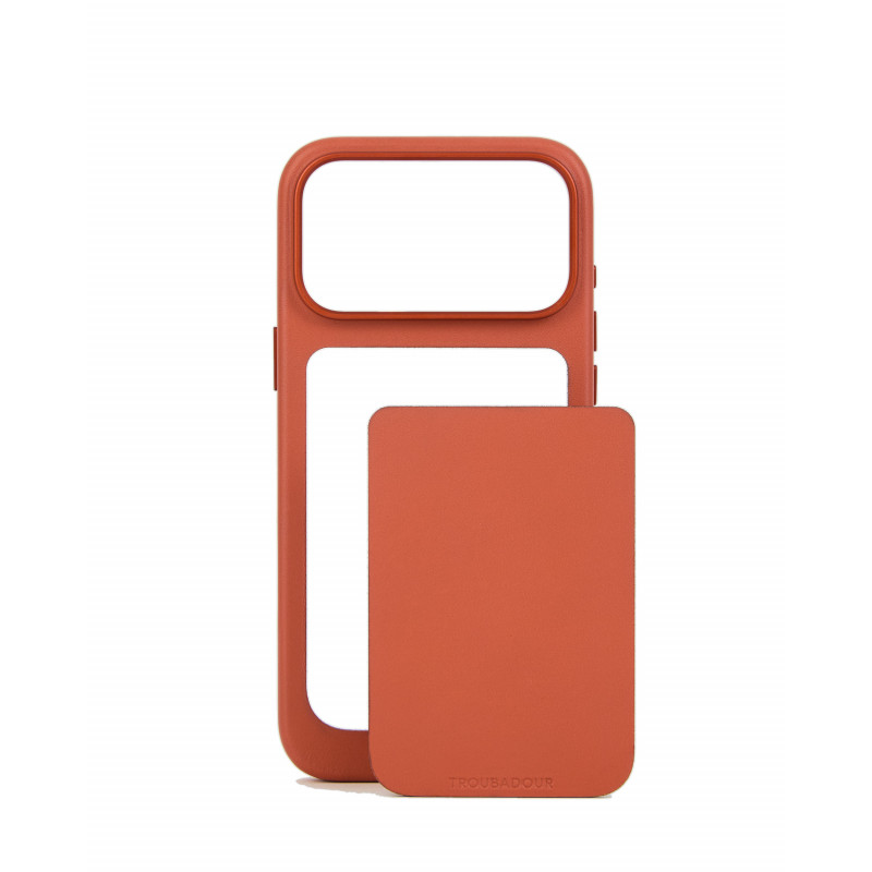 Mujjo Troubadour Modular Leather Case funda de piel para Apple iPhone 18 Pro Max / 17 Pro Max, MagSafe, terracota