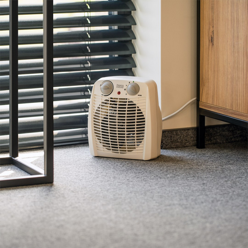 Teesa TSA8059 calefactor con ventilador, 0,8/1,2/2 kW, blanco