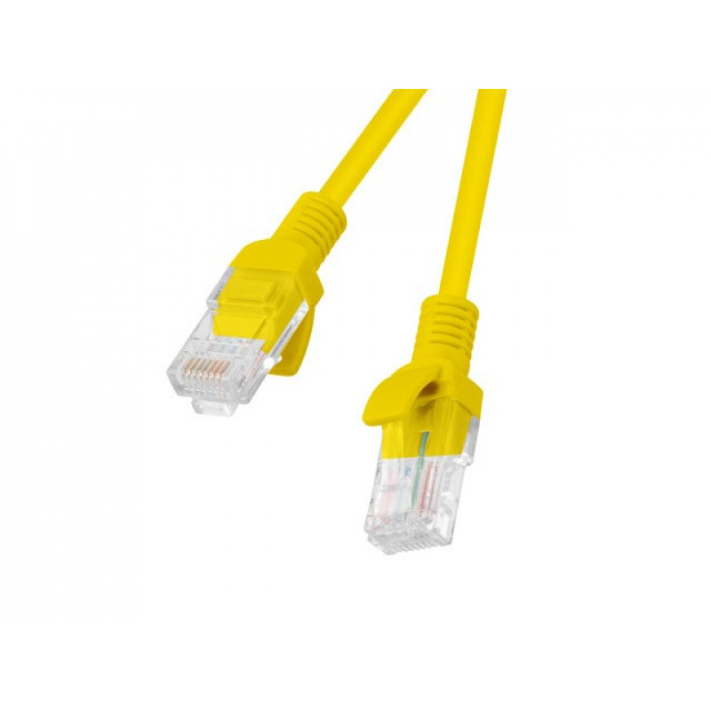 Lanberg PCU6-10CC-0100-Y cable de red Cat6 U/UTP, 1 m, amarillo