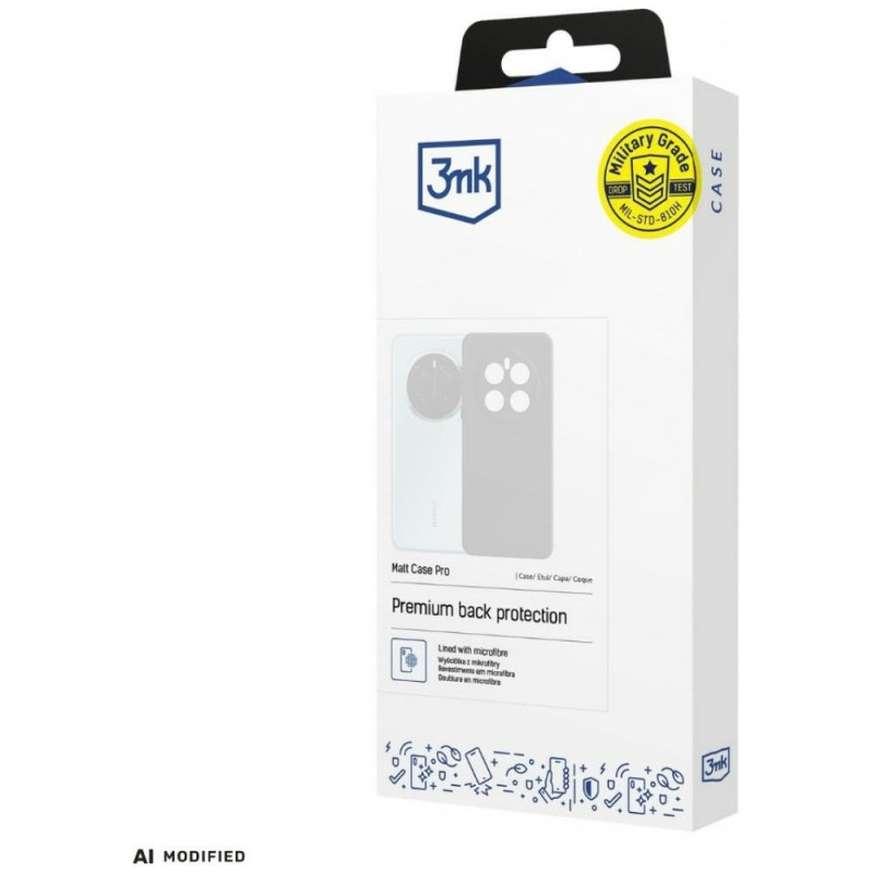 3MK Matt Case Pro Apple iPhone 16e / 17e funda, negra