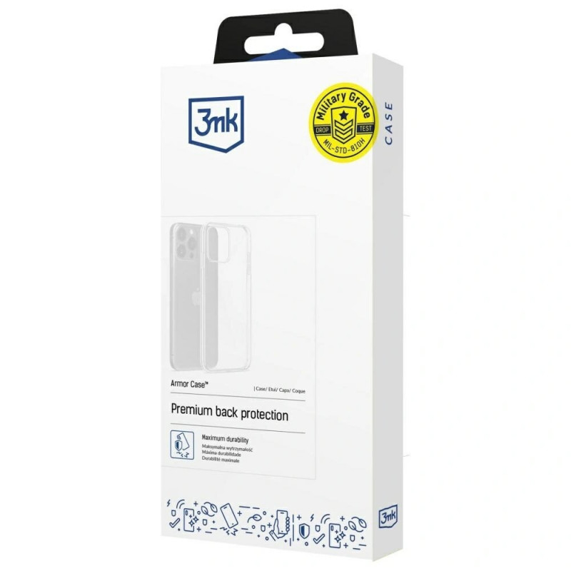 3MK Armor Case funda para Apple iPhone 17e / 16e, transparente