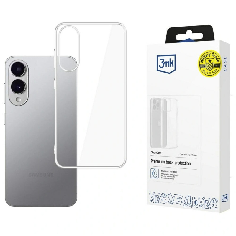 3MK Clear Case funda para Samsung Galaxy S25 Edge, transparente