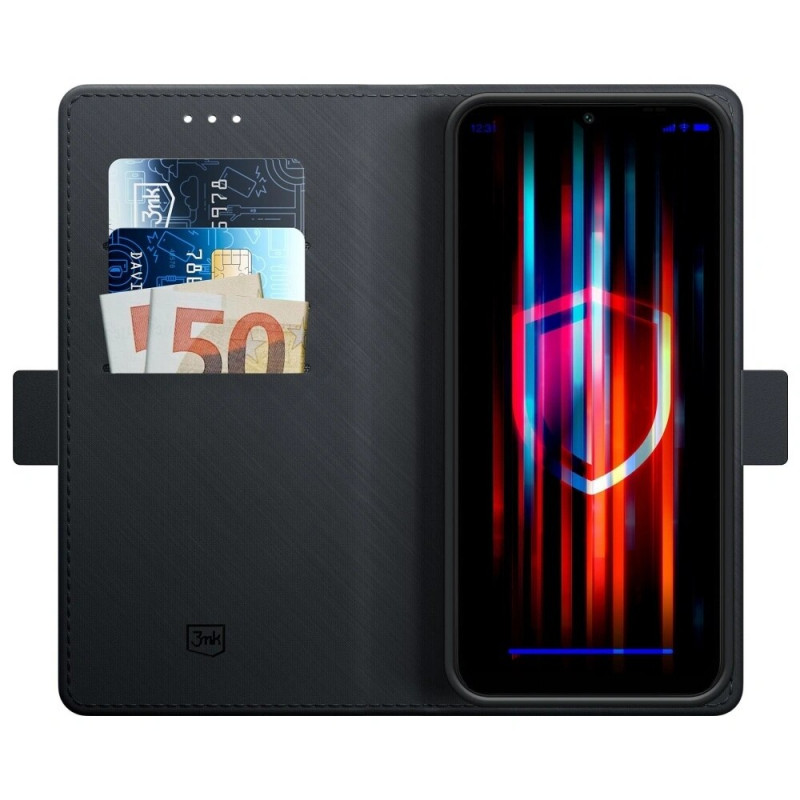 3MK Wallet Case funda tipo cartera para Samsung Galaxy S25 Edge, negra