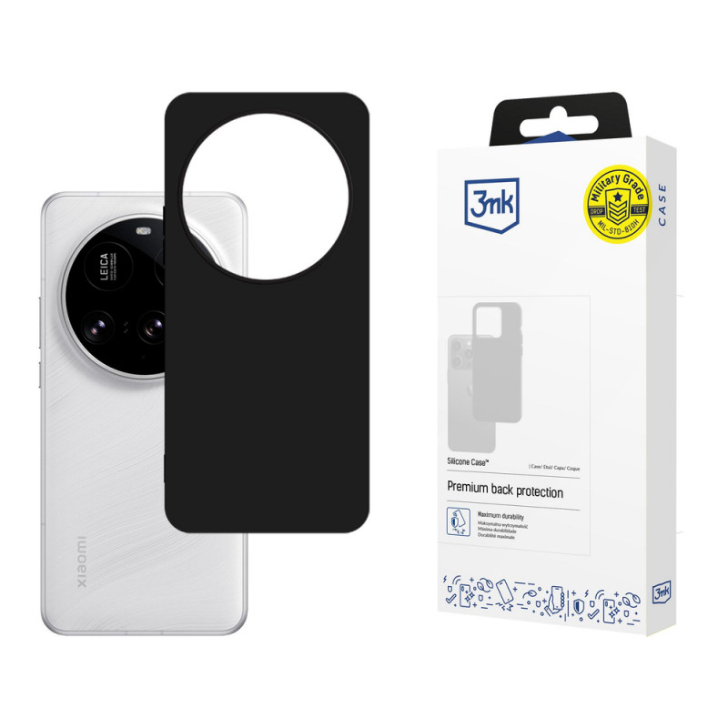 3MK Silicone Case funda de silicona para Xiaomi 15 Ultra, negra