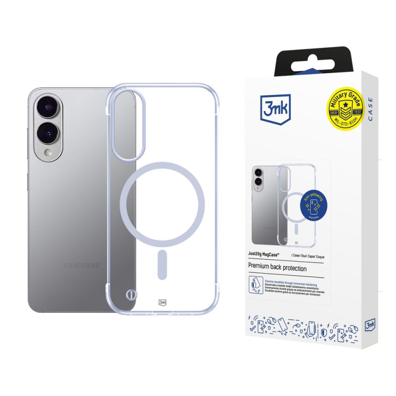 3MK Just20g MagCase funda para Samsung Galaxy S25 Edge, transparente