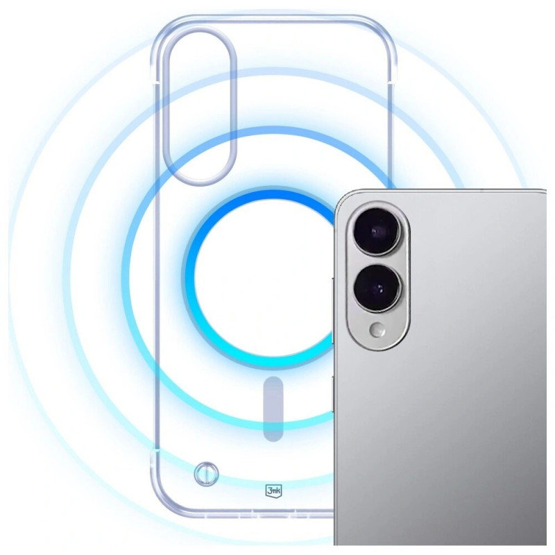3MK Just20g MagCase funda para Samsung Galaxy S25 Edge, transparente
