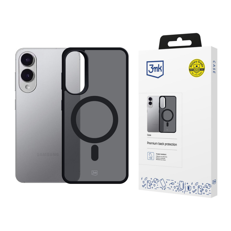 3MK Smoke MagCase funda para Samsung Galaxy S25 Edge, negra