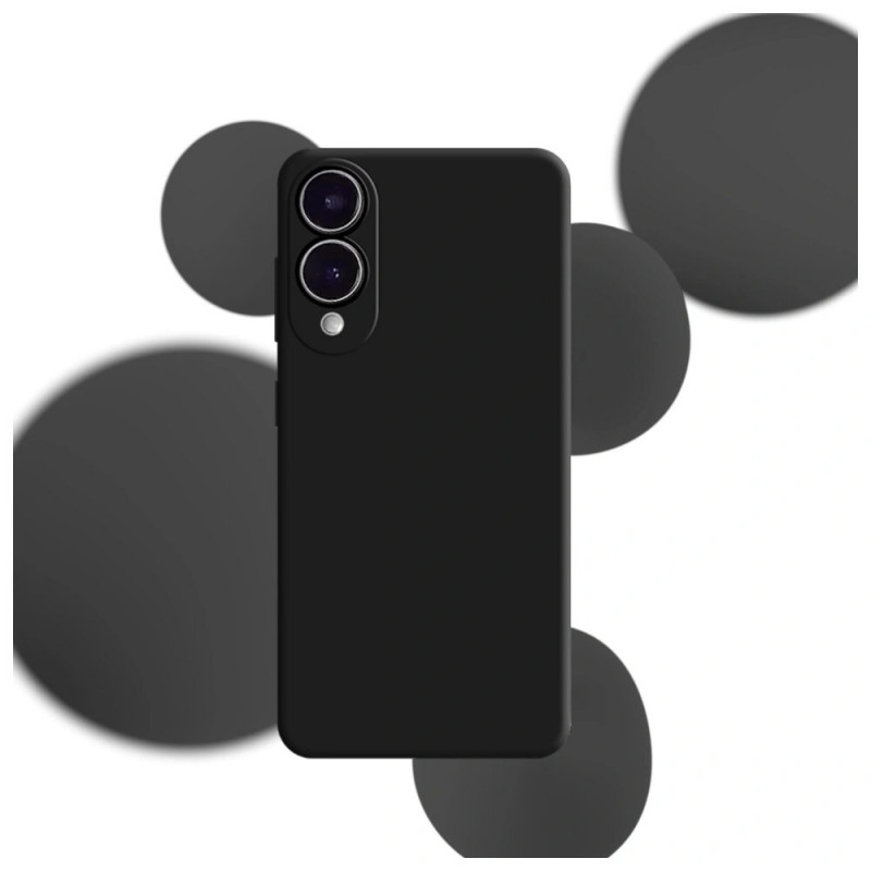 3MK funda de silicona para Samsung Galaxy S25 Edge, negra
