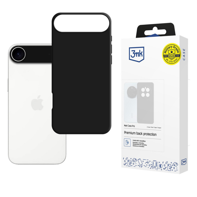 3mk Matt Case Pro funda para Apple iPhone Air, negra mate