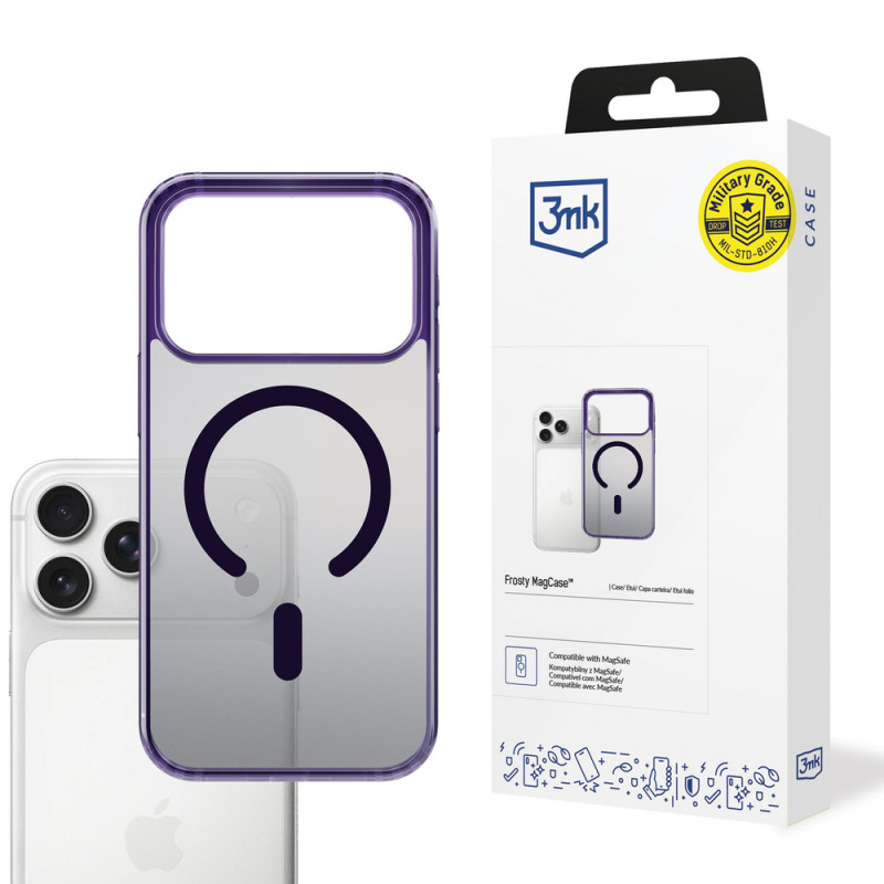 3mk Frosty MagCase funda para Apple iPhone 17 Pro Max, morada