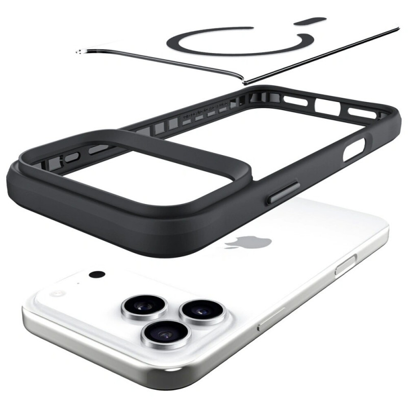 3mk Satin Armor MagCase funda para Apple iPhone 17 Pro Max, transparente negra