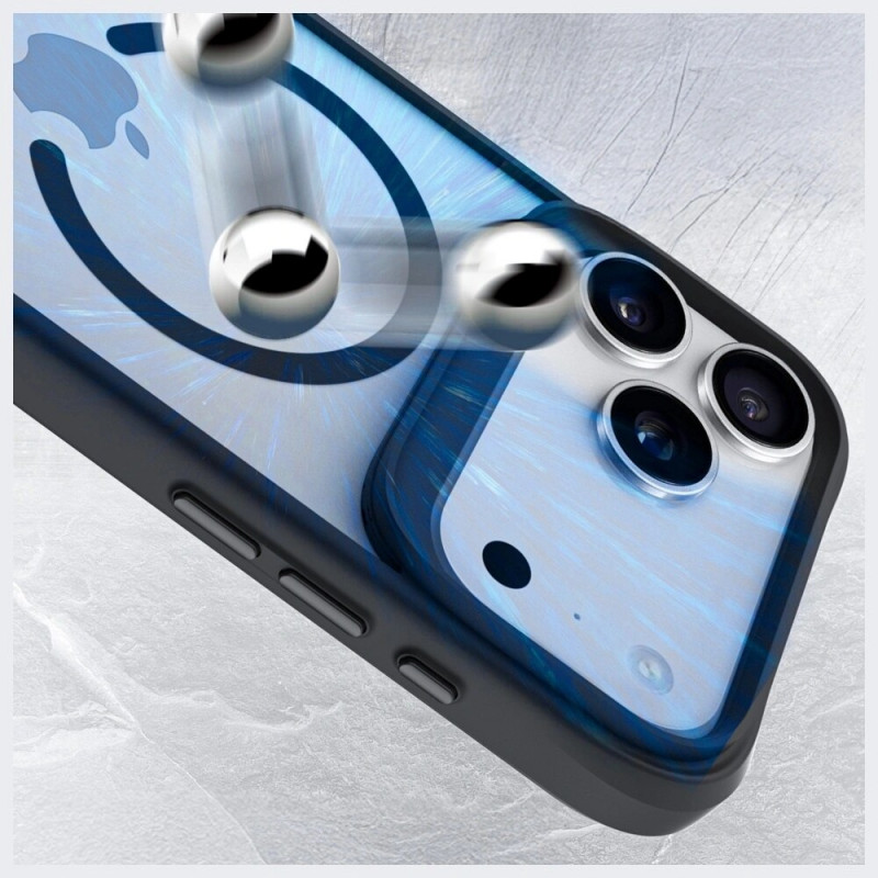 3mk Satin Armor MagCase funda para Apple iPhone 17 Pro Max, transparente negra