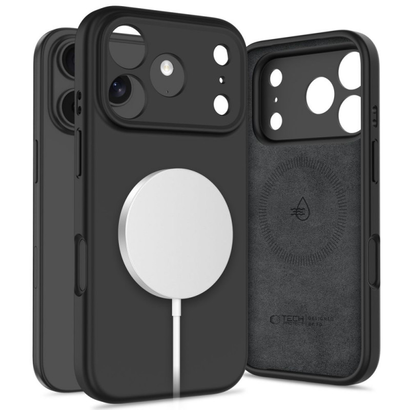 Tech-Protect Silicone MagSafe funda para Apple iPhone 17 Pro Max, negro