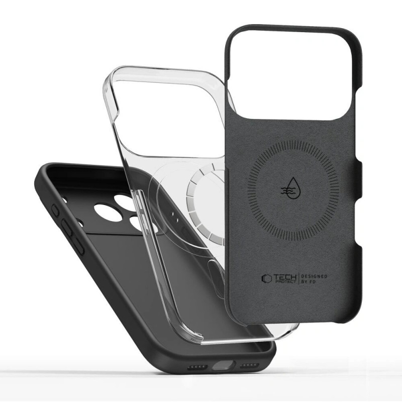Tech-Protect Silicone MagSafe funda para Apple iPhone 17 Pro Max, negro