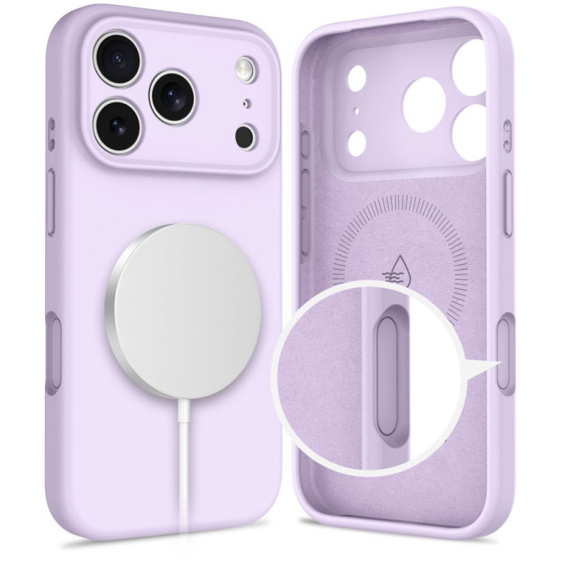Tech-Protect Silicone MagSafe funda para Apple iPhone 17 Pro, malva, THP4521
