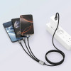 Tech-Protect UltraBoost DNA cable 3 en 1 de USB-A a Lightning / USB-C / Micro-USB, 3 A, 120 cm, gris hierro