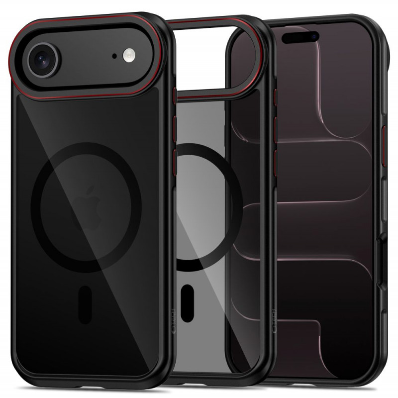 Tech-Protect MagHybrid MagSafe funda para Apple iPhone Air, negro/rojo