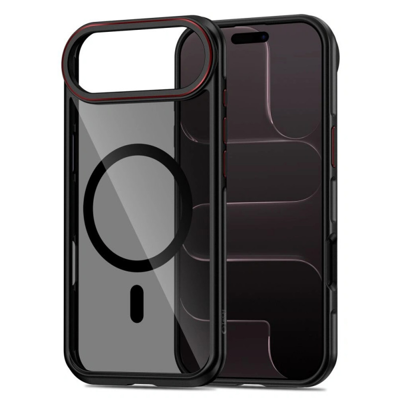 Tech-Protect MagHybrid MagSafe funda para Apple iPhone Air, negro/rojo