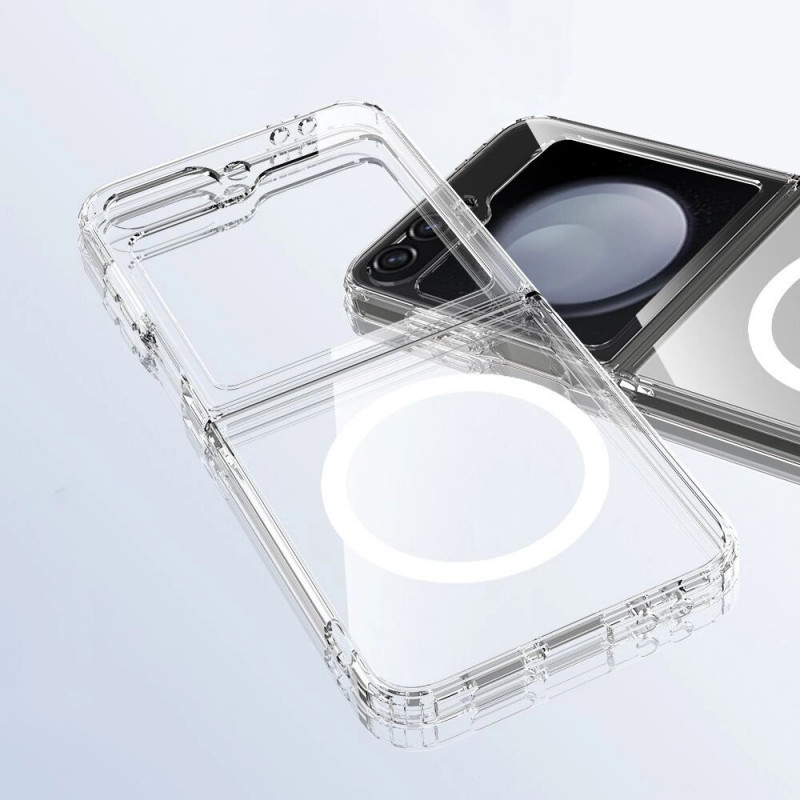 Funda Tech-Protect Flexair Hybrid MagSafe para Samsung Galaxy Z Flip 6 / 7 FE, transparente